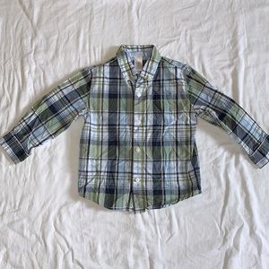 Janie and Jack Plaid Button Down